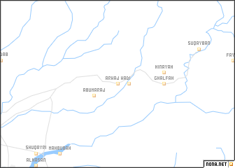 map of Wādī ‘Arwaj